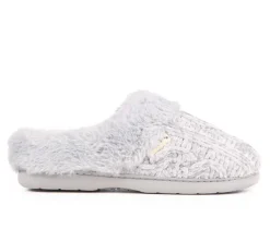 Dearfoams Cable Knit Chenille Slippers