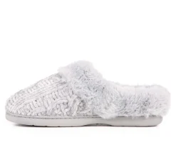 Dearfoams Cable Knit Chenille Slippers