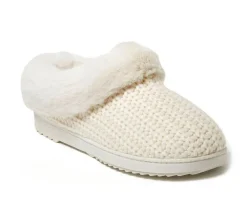 Dearfoams Hannah Festive Knit Clog Slippers