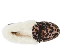 Dearfoams Kristen Holiday Tie Moccasin Slippers