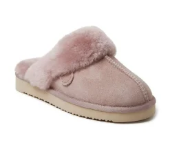 Fireside by Dearfoams Women's Sydney Genuine Sherling Scuff Slippers