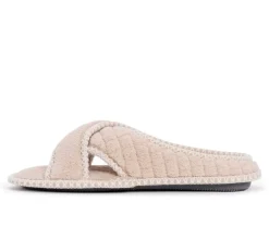 MUK LUKS Ada Micro Chenille Criss Cross Slippers