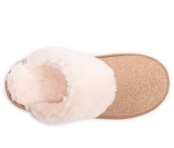 MUK LUKS Angled Sparkle Scruff Slippers