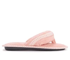 MUK LUKS Darlene Micro Chenille Thong Slippers
