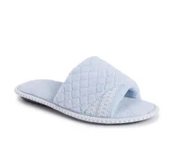 MUK LUKS Sally Micro Chenille Open Toe Scuff Slippers