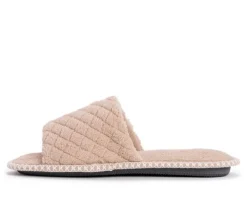 MUK LUKS Sally Micro Chenille Open Toe Scuff Slippers