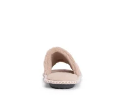 MUK LUKS Sally Micro Chenille Open Toe Scuff Slippers