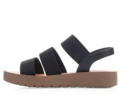 Women's Blue Aura Button Sandals