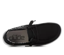 Women's HEYDUDE Wendy Black Odyssey Casual Shoes