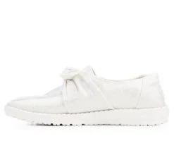 Women's HEYDUDE Wendy Bow Shimmer Metallic Casual Shoes