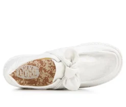 Women's HEYDUDE Wendy Bow Shimmer Metallic Casual Shoes