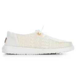 Women's HEYDUDE Wendy Crochet Lace Casual Shoes