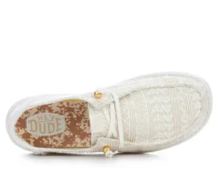 Women's HEYDUDE Wendy Crochet Lace Casual Shoes