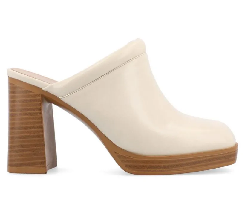 Women's Journee Collection Izara Block Heel Platform Clogs