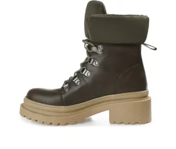 Women's Journee Collection Irrah Heeled Combat Booties