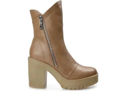 Women's Journee Collection Jaquie Block Heel Platform Booties