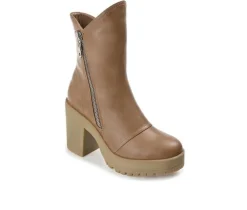 Women's Journee Collection Jaquie Block Heel Platform Booties