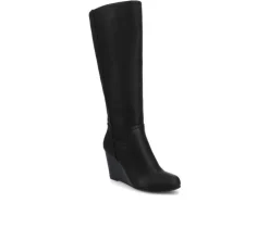 Women's Journee Collection Langly Wedge Knee High Boots