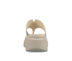 Women's Journee Collection Carah Platform Flip-Flops