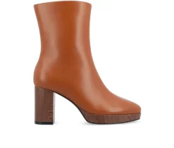 Women's Journee Collection Romer Block Heeled Platform Booties