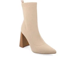 Women's Journee Collection Noralinn Heeled Stretch Knit Booties