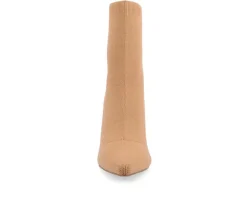 Women's Journee Collection Noralinn Heeled Stretch Knit Booties