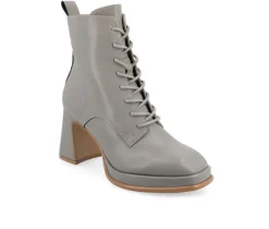 Women's Journee Collection Kalindi Lace Up Heeled Booties