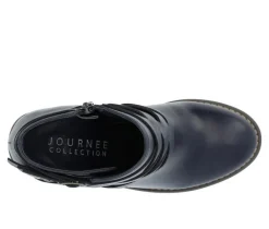 Women's Journee Collection Strap Wide Width Booties