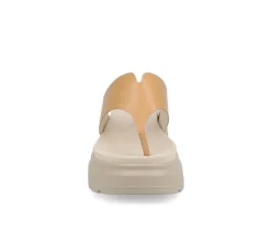 Women's Journee Collection Carah Platform Flip-Flops