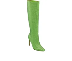 Women's Lady Couture Diamond Knee High Stiletto Boots