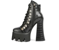 Women's London Rag Boogie Platform Lace Up Booties