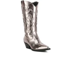 Women's London Rag Cowboy Metallic Western Boots
