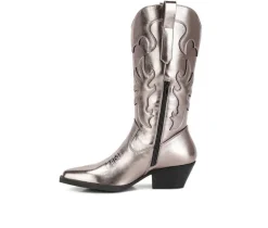 Women's London Rag Cowboy Metallic Western Boots