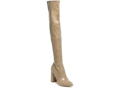 Women's London Rag Flittle Over The Knee Heeled Boots