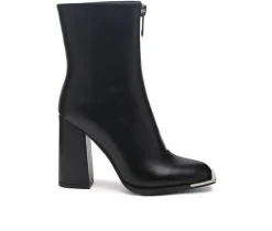 Women's London Rag Flower Blade Block Heel Booties