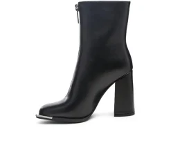 Women's London Rag Flower Blade Block Heel Booties