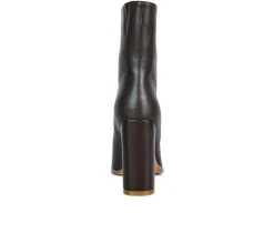 Women's London Rag Flower Blade Block Heel Booties