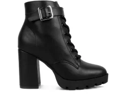 Women's London Rag Grahams Platform Heeled Combat Boots