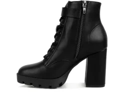 Women's London Rag Grahams Platform Heeled Combat Boots