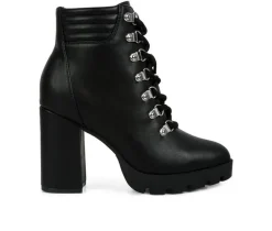 Women's London Rag Hamiltons Platform Heeled Combat Boots
