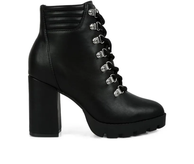 Women's London Rag Hamiltons Platform Heeled Combat Boots