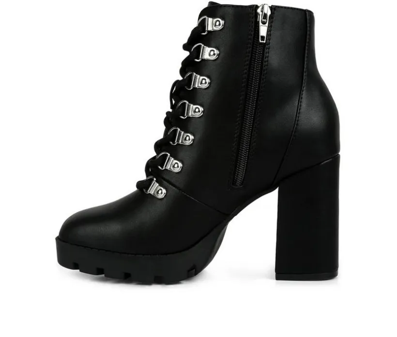 Women's London Rag Hamiltons Platform Heeled Combat Boots
