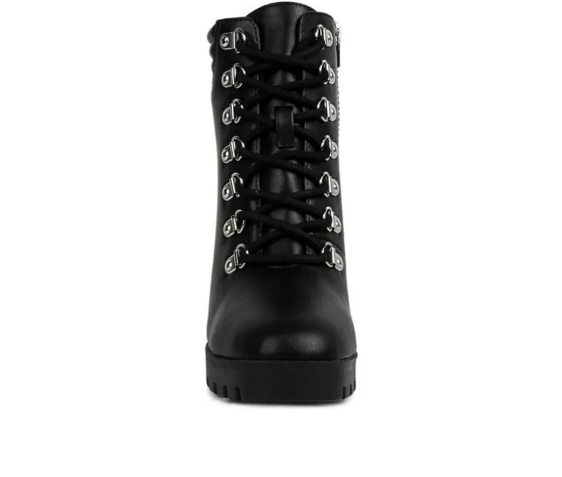 Women's London Rag Hamiltons Platform Heeled Combat Boots
