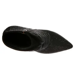 Women's London Rag Head On Lace Up Stiletto Booties