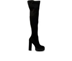 Women's London Rag Maple Over The Knee Heeled Boots