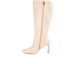 Women's London Rag Prinkles Knee High Heeled Boots