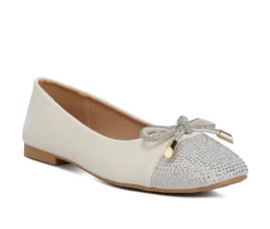 Women's London Rag Rhinestone Toe Cap Flats