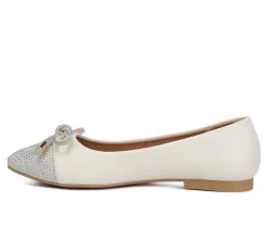 Women's London Rag Rhinestone Toe Cap Flats