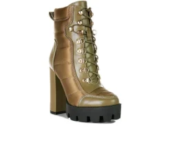 Women's London Rag Scotch Lace Up Heeled Booties