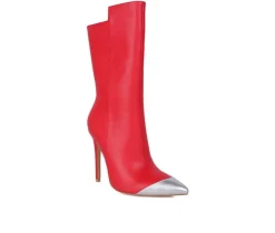Women's London Rag Twitch Mid Calf Stiletto Booties